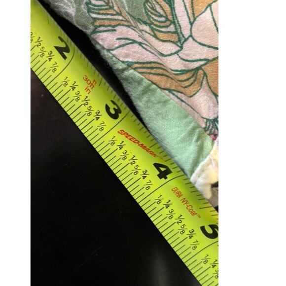 The Roots Patchwork Shorts SZ 26" Green Elastic Waistband Pockets Drawstring - Picture 5 of 8